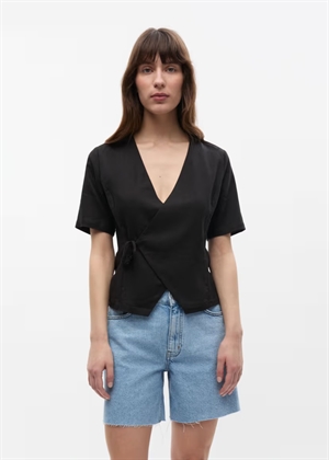Encroydon ss bluse 7240 Sort Envii 